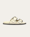 Sandalo Adry off-white con doppia fascia e fibbie - vegan