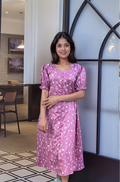 Satin crepe Aline kurti/dress in onion pink shade MBS- 572 *** ready to dispatch *** **last piece clearance sale**
