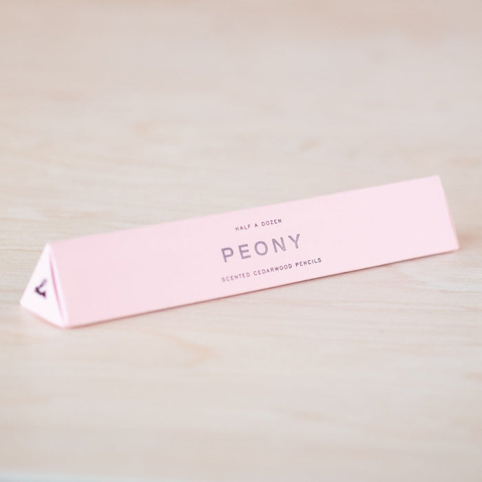 A box of Peony scented pencils