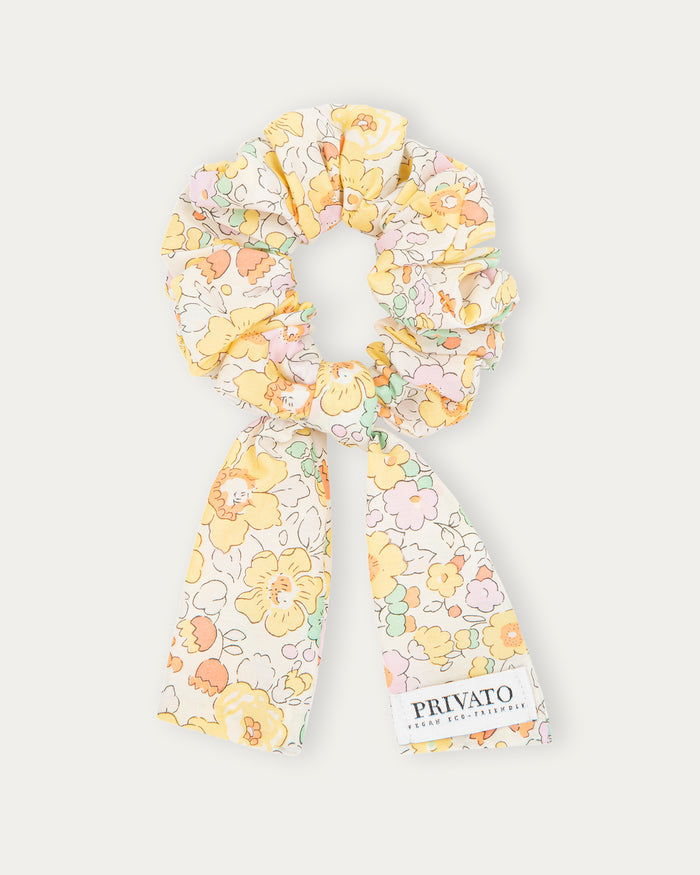Scrunchy con fiocco rimovibile Liberty of London yellow, elastico per capelli