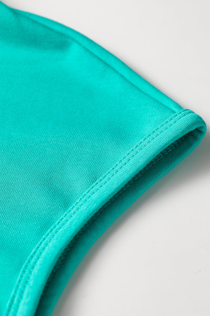 Sea Green Relaxed Fit Polo T Shirt Dress Shewin