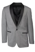 "Sebastian" Grey Pindot Tuxedo Jacket Shawl (Separates) Tux-USA