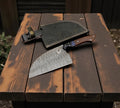 Serbian Styled Marine Master Cleaver-Handmade Damascus Steel Cleaver Knife cskforged