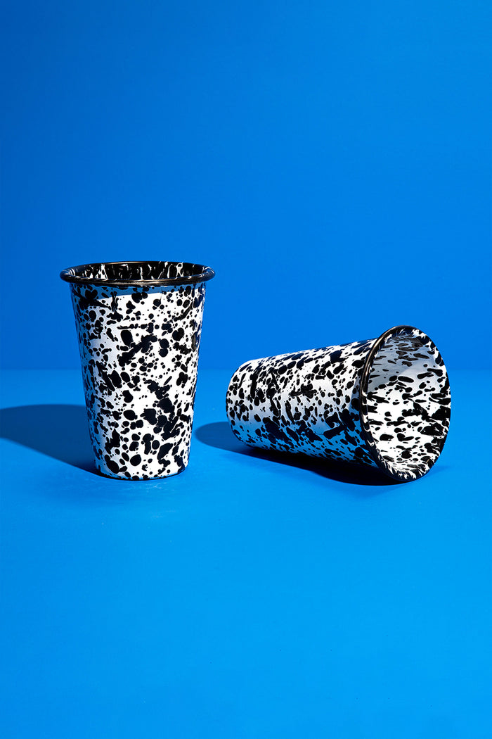 Short Tumbler (Black Splatter)