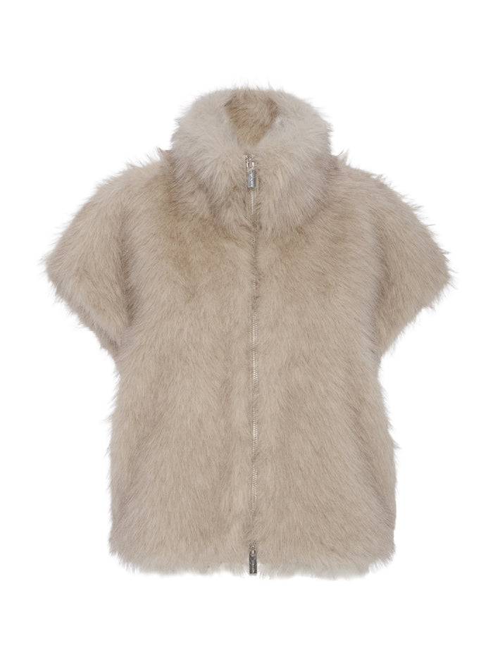 Silky Fur Vest Arctic Hare