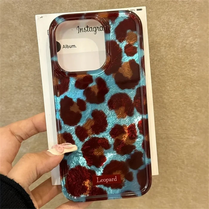 Simple Fashion Smudge Leopard Print Soft Phone Case For iPhone PhoneShells
