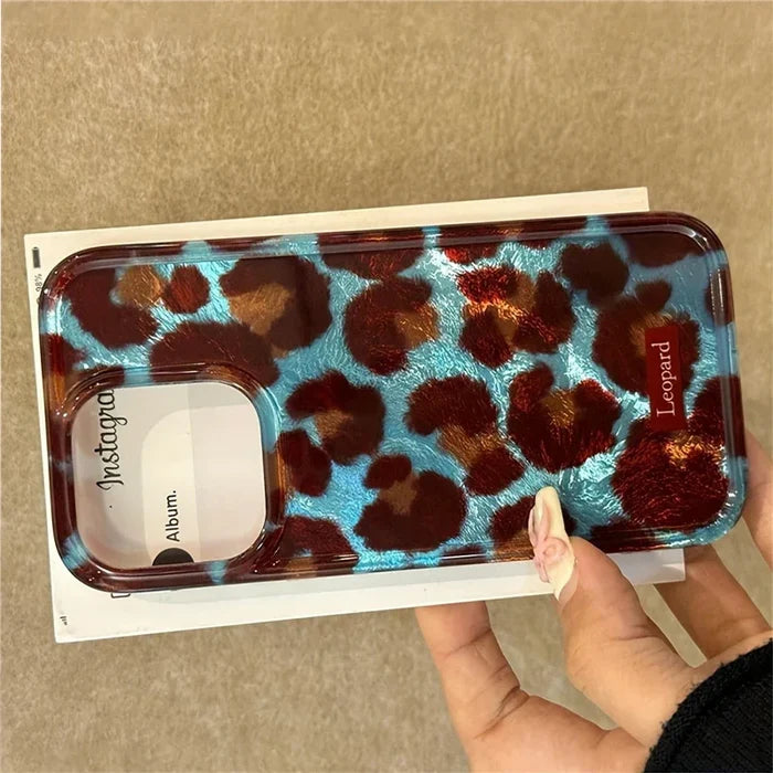 Simple Fashion Smudge Leopard Print Soft Phone Case For iPhone PhoneShells