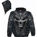SKULL ARMOUR - Allover Hoody Black Spiral USA