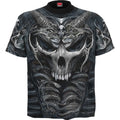 SKULL ARMOUR - Allover T-Shirt Black Spiral USA