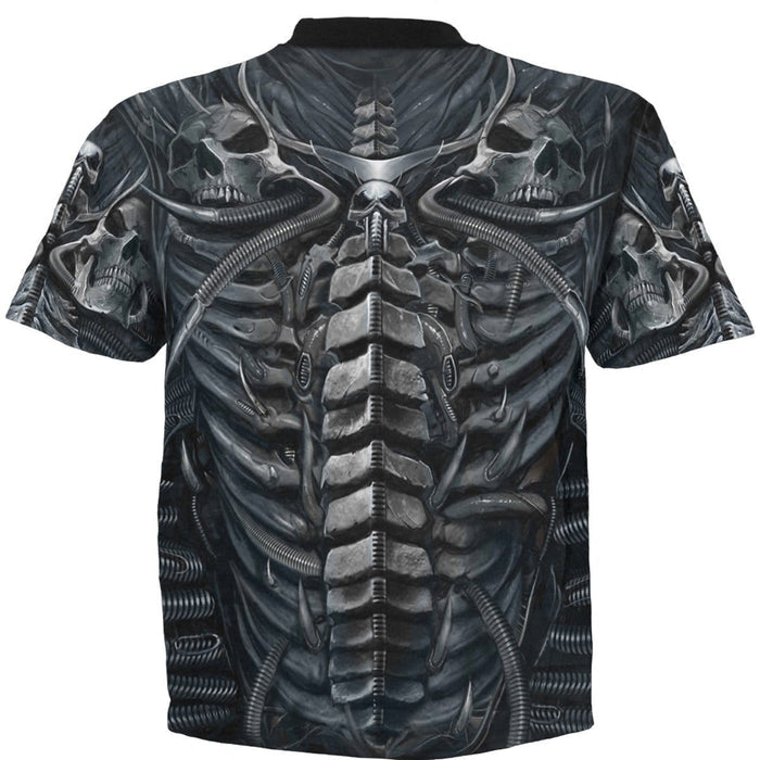 SKULL ARMOUR - Allover T-Shirt Black Spiral USA
