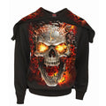 SKULL BLAST - Split Zip Hoody Black Spiral USA