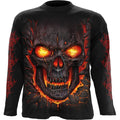 SKULL LAVA - Longsleeve T-Shirt Black Spiral USA