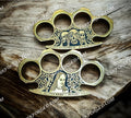 Skull & Portrait Hand Engraved Brass Knuckle Collection cskforged