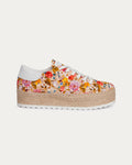 Sneakers con zeppa Gianna floreale, vegane ecologiche