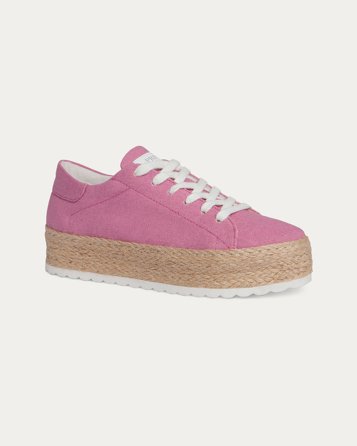 Sneakers con zeppa Gianna rosa, vegane ecologiche