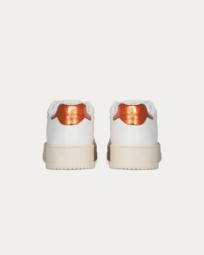 Sneakers Lauren bianco arancio, vegane ecologiche