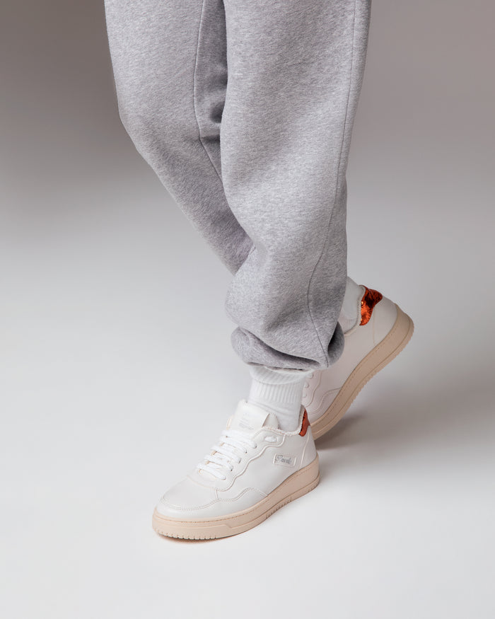 Sneakers Lauren bianco arancio, vegane ecologiche