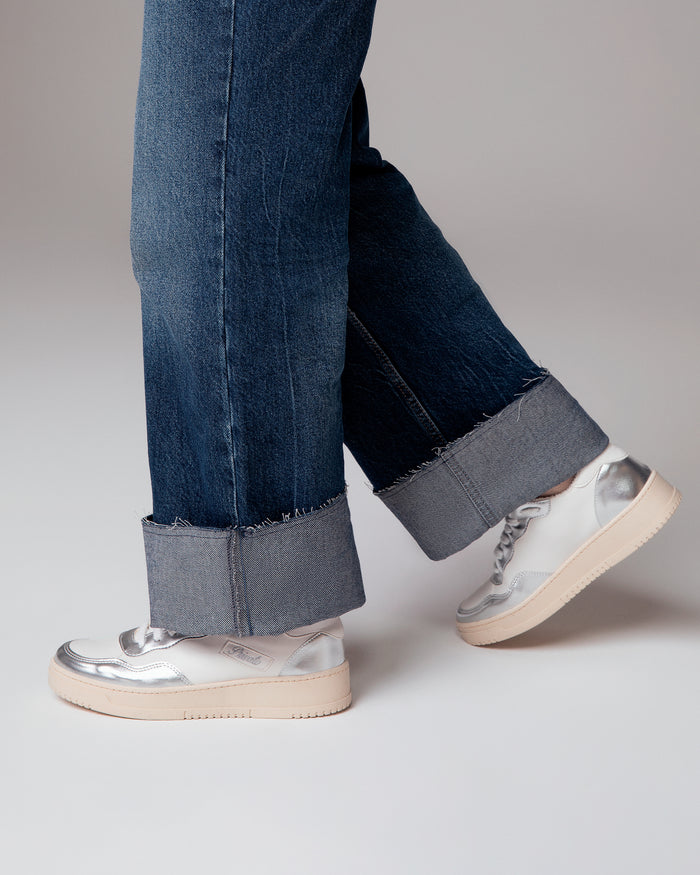 Sneakers Lauren bianco argento, vegane ecologiche
