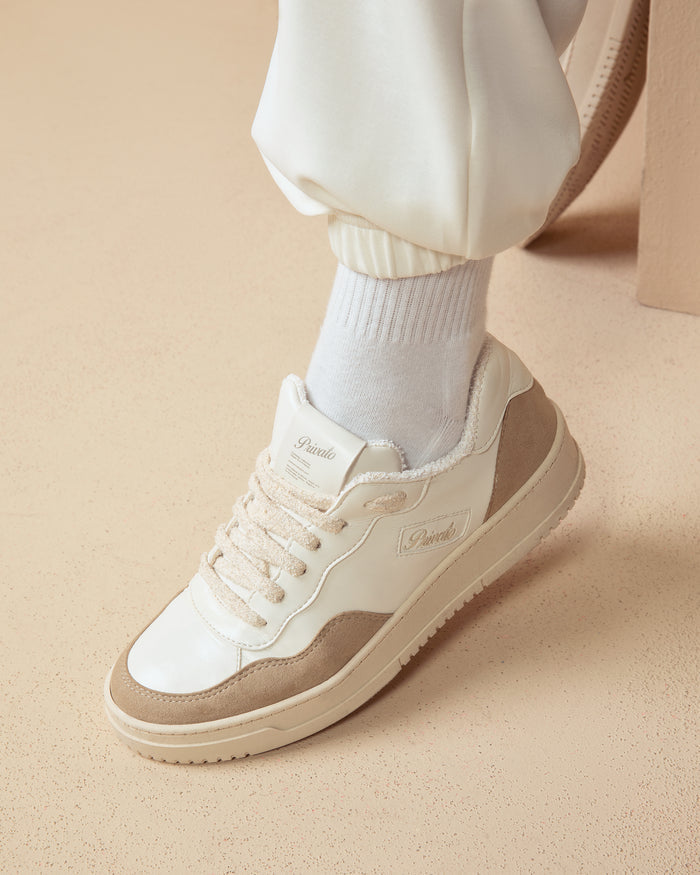 Sneakers Lauren bianco beige, vegane ecologiche