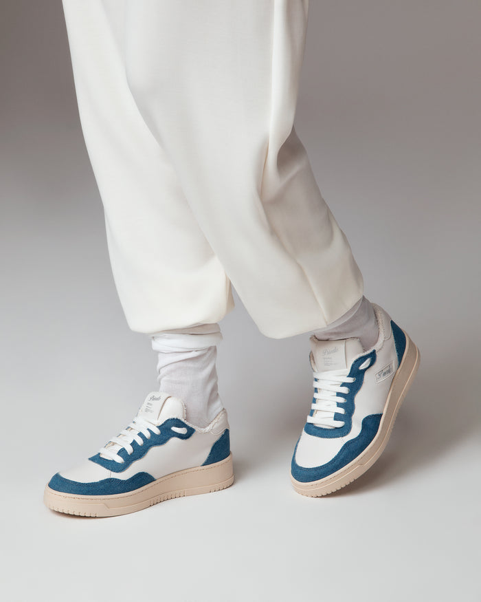 Sneakers Lauren bianco jeans, vegane ecologiche