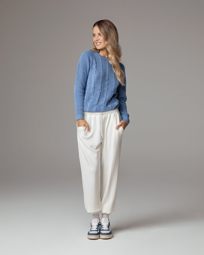 Sneakers Lauren bianco jeans, vegane ecologiche