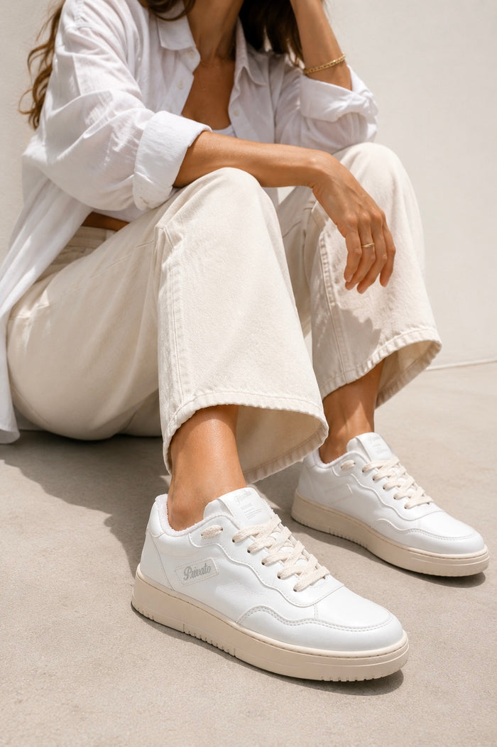 Sneakers Lauren bianco latte, vegane ecologiche