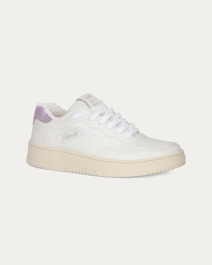 Sneakers Lauren bianco lilla, vegane ecologiche