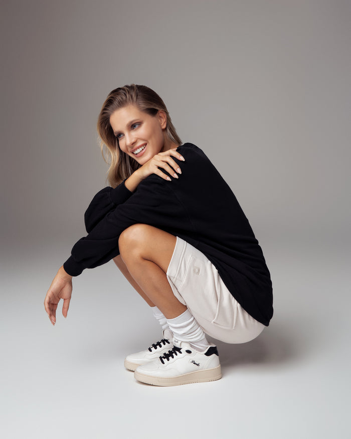 Sneakers Lauren bianco nero, vegane ecologiche
