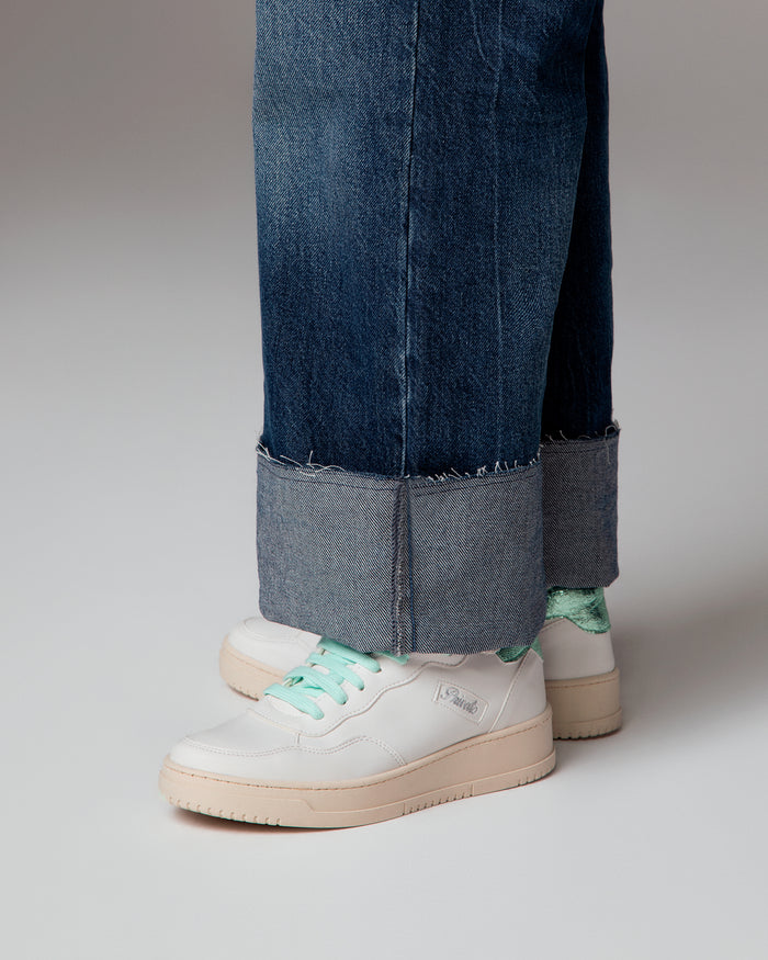 Sneakers Lauren bianco verde, vegane ecologiche