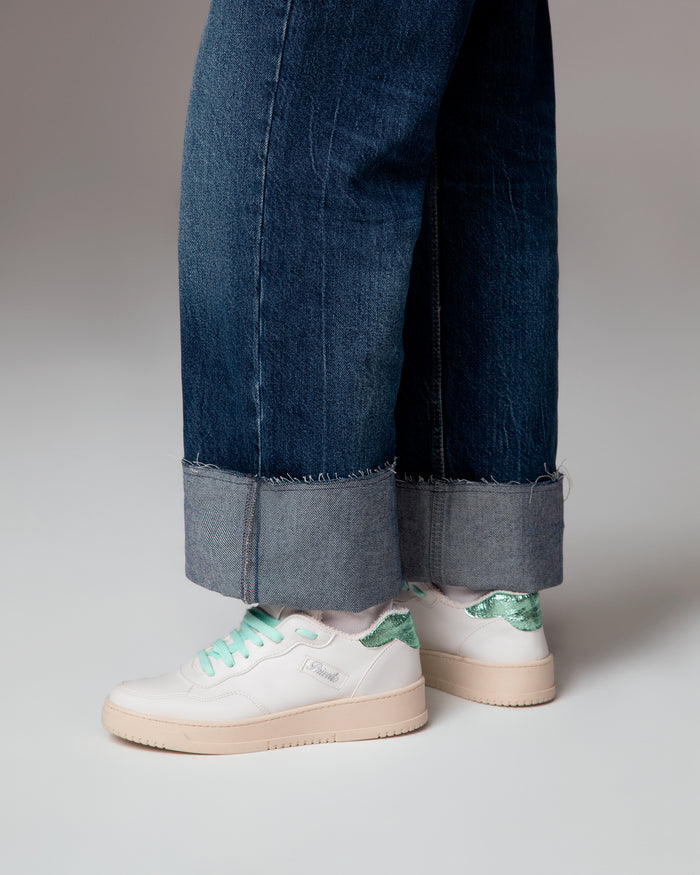 Sneakers Lauren bianco verde, vegane ecologiche