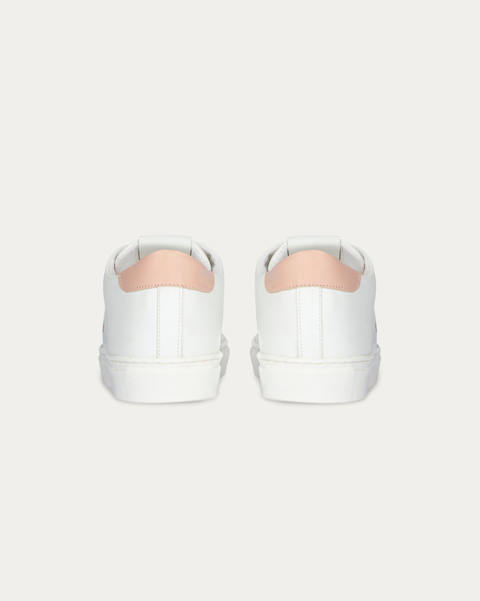 Sneakers Save the ocean bianco rosa, vegane ecologiche