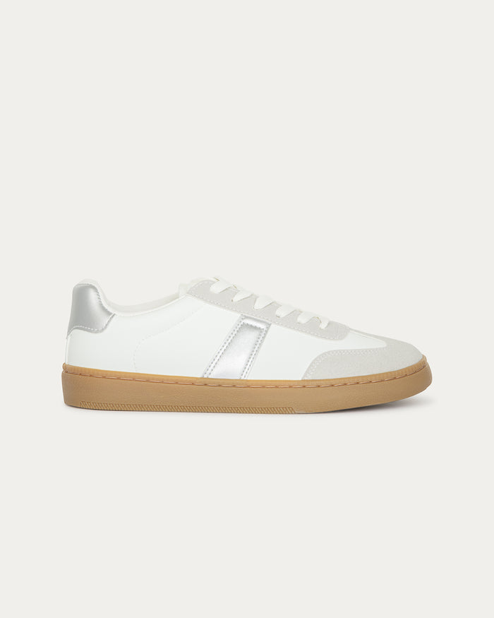 Sneakers Victoria bianco argento, vegane ecologiche