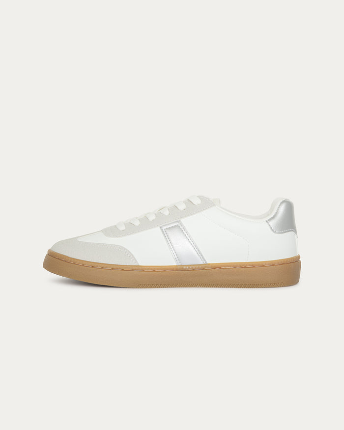 Sneakers Victoria bianco argento, vegane ecologiche