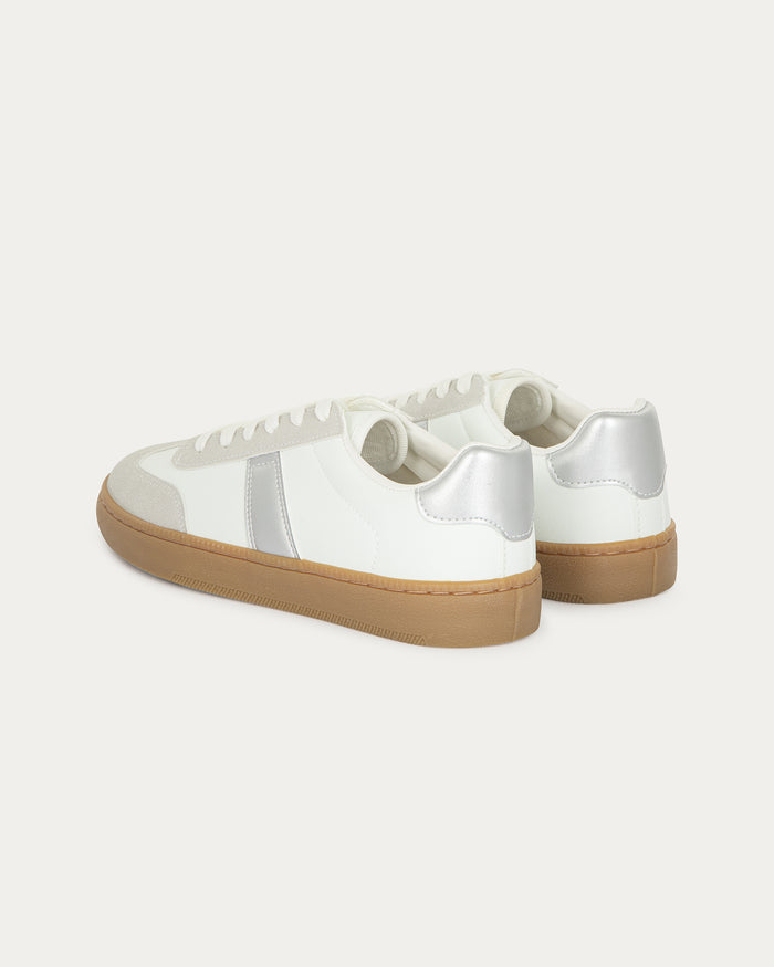 Sneakers Victoria bianco argento, vegane ecologiche