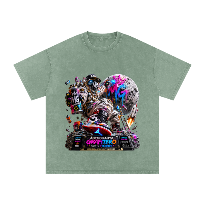 Snow Washed Oversized Cotton T-Shirt