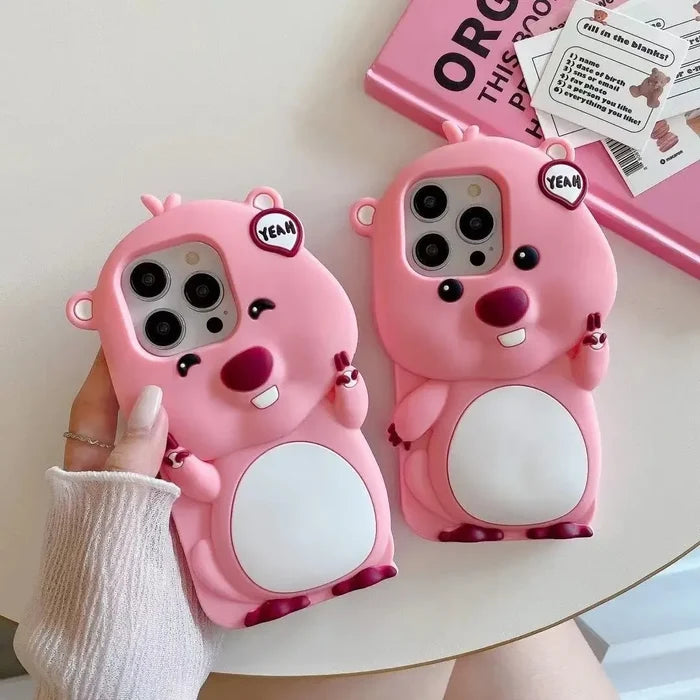 So Cute 3D Cartoon Pink Loopy Phone Case PhoneShells