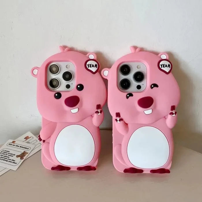 So Cute 3D Cartoon Pink Loopy Phone Case PhoneShells