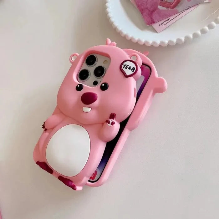 So Cute 3D Cartoon Pink Loopy Phone Case PhoneShells