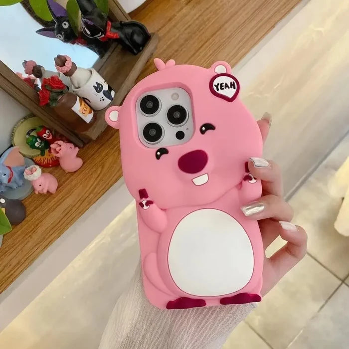 So Cute 3D Cartoon Pink Loopy Phone Case PhoneShells