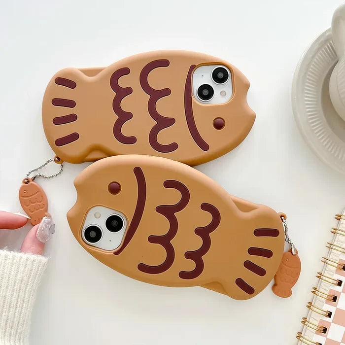 Soft Silicone Cartoon Cute Taiyaki Shockproof Phone Case PhoneShells