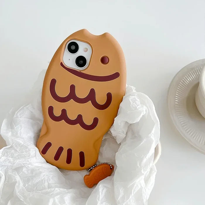Soft Silicone Cartoon Cute Taiyaki Shockproof Phone Case PhoneShells