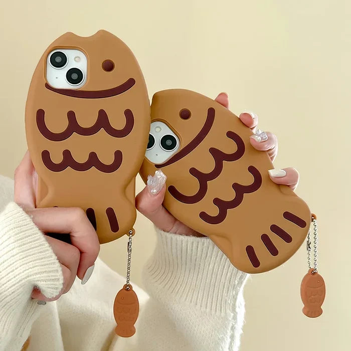 Soft Silicone Cartoon Cute Taiyaki Shockproof Phone Case PhoneShells