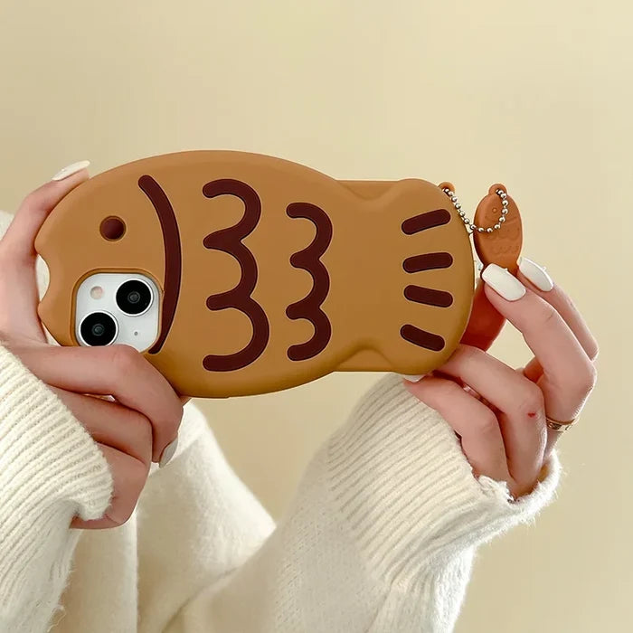 Soft Silicone Cartoon Cute Taiyaki Shockproof Phone Case PhoneShells