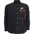 SOUL RIDER - Longsleeve Stone Washed Worker Black Spiral USA