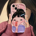 Spoof Girl Boy Nose Picking Wave Phone Case PhoneShells