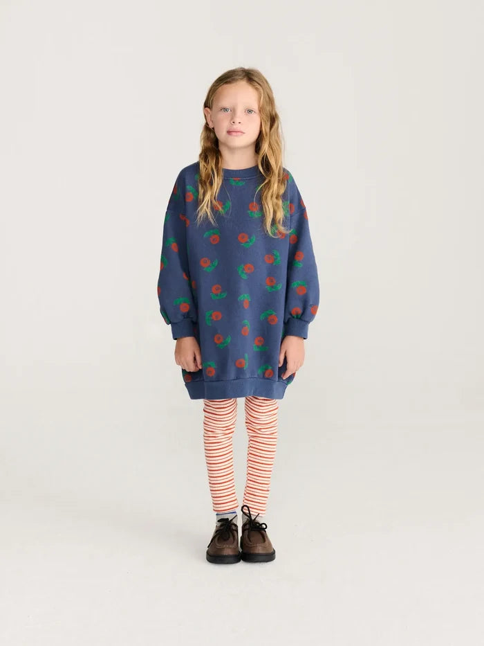 Stamp Bloom Sweatshirt Dress