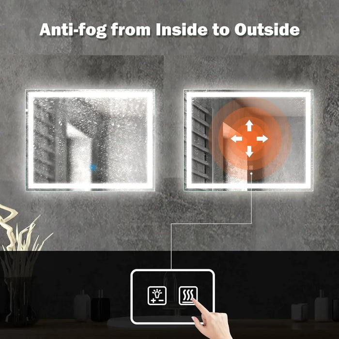 Standard Center Glow LED Bathroom Mirror HAUSVITA