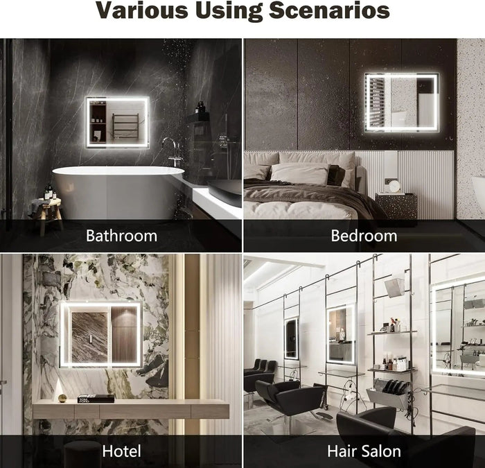 Standard Center Glow LED Bathroom Mirror HAUSVITA