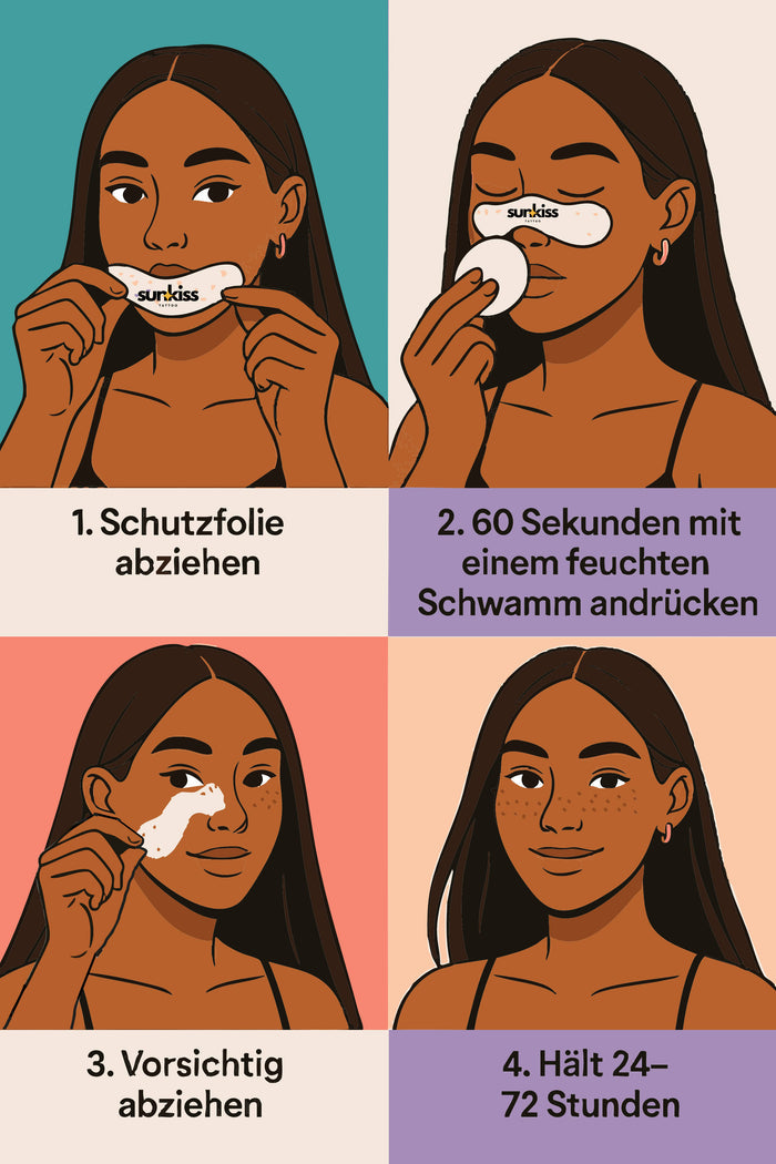 Star Dust in Silber – Sunkiss Tattoo [3er, 6er oder 12er Set]