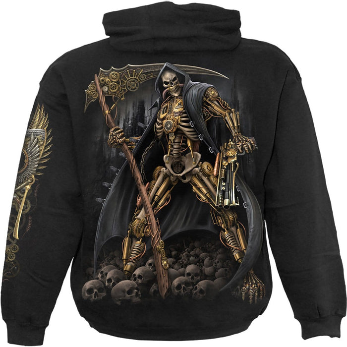 STEAMPUNK SKELETON - Hoody Black Spiral USA